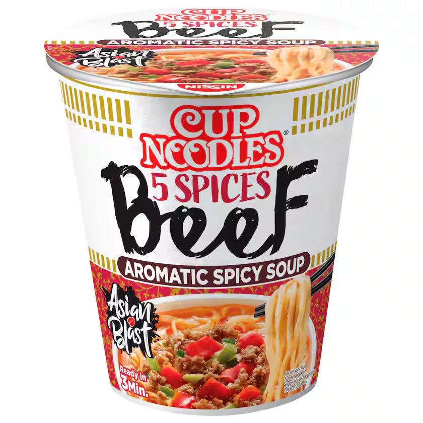 Nissin Cup Noodles – 5 Spices Beef 64 g